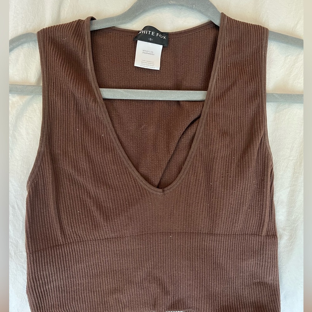 White Fox Boutique brown tank